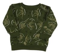 Khaki mikina s dinosaurami Primark