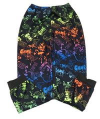 Tmavomodro-farebné pyžamové nohavice s ovladači