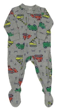 Sivý overal s farebnymi bagre Carter's