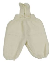 Biele pletené tepláky s trakami