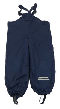 Tmavomodré šusťákové podšité laclové kalhoty tcm