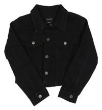 Černá crop riflová bunda Reserved