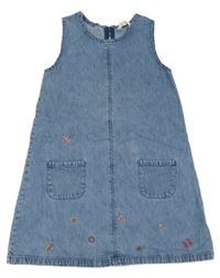 Modré rifľové šaty s vreckami H&M