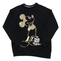 Černá mikina se zlatým Mickeym Disney