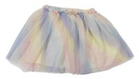 Fialovo-žltá tylová sukňa H&M