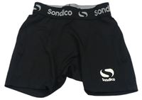 Čierne športové elastické funkčné kraťasy s logom Sondico