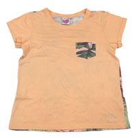 Oranžovo-kvetované tričko s kapsičkou Rip Curl