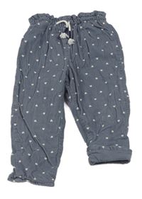 Sivé podšité manšestráky so srdiečkami H&M
