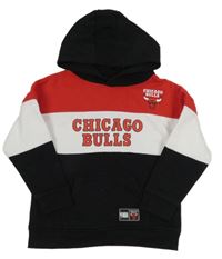 Čierno-červeno-biela mikina s kapucí - Chicago Bulls Primark
