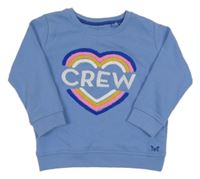 Modrá mikina so srdcem a nápisom