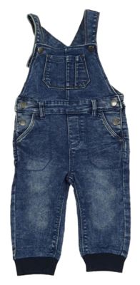 Modré teplákové laclové cuff rifle Topomini