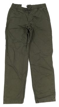 Nové - Šedozelené teplákové rifle H&M