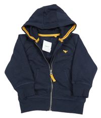 Nové - Tmavomodrá propínací mikina s dinem a kapucí Next