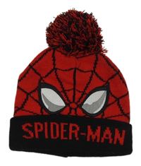 Červeno-černá čepice s bambulí - Spiderman Primark