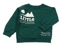 Tmavozelená mikina s potlačou a nápismi George