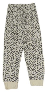 Smetanovo-modré kvetované ľahké tepláky Zeeman