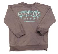 Starofialová mikina s nápisom George