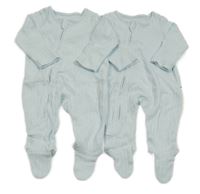 Nové - 2set - 2x Světlemodrý žebrovaný overal Dunnes Stores