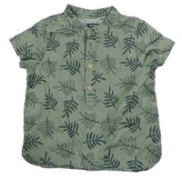 Khaki polo košile s listy Kiabi 