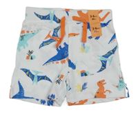 Nové - Bílo-barevné bavlněné kraťasy s diny Primark