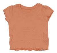 Lososové rebrované tričko Primark