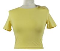 Nové - Dámské žluté crop tričko Zara