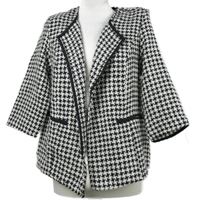 Dámský černo-bílý vzorovaný pletený třpytivý cardigán Tchibo 