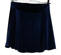 Dámska tmavomodrá zamatová sukňa Forever21