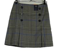 Nové - Dámska tmavomodro-modrá kockovaná sukňa M&S