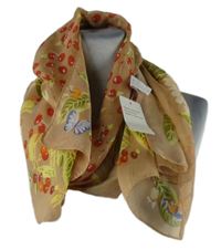 Nové - Dámská barevná šifonová šála s motýlky