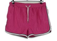 Pánske fuchsiové plážové kraťasy s pruhy zn Primark