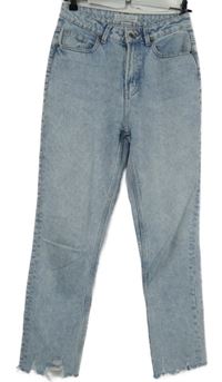 Dámské světlemodré roztřepené rifle Primark 