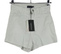 Nové - Dámske biele rifľové kraťasy PrettyLittle Thing