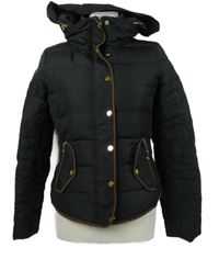 Dámska čierna šušťáková zimná péřová bunda s kapucňou Vero Moda