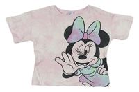 Svetloružová -biele tričko s Minnie Disney