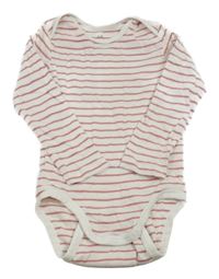 Bielo-ružové pruhované body H&M
