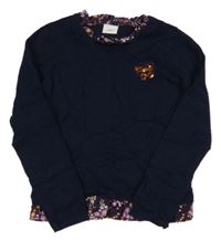 Tmavomodrý svetr s motýlkem S. Oliver