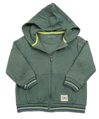 Khaki prepínaci mikina s kapucňou Nutmeg