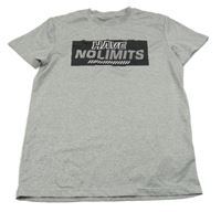 Světlešedé sportovní tričko s nápisem 