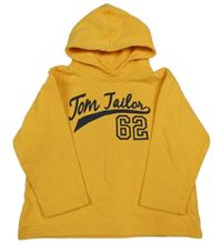 Žlutá mikina s nápisem a kapucí Tom Tailor