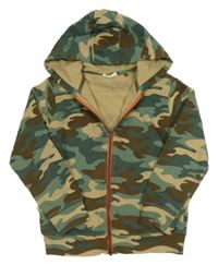 Modro-hnedo-béžová army prepínaci mikina s kapucňou OVS