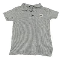Čierno-biele polo tričko s nášivkou George
