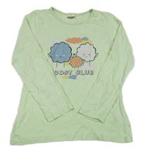 Neónově zelené tričko s obrázkom kids