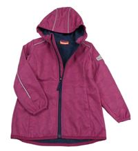 Vínová puntíkatá softshellová bunda s kapucí Scout