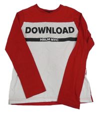 Červeno-biele tričko s nápisom C&A