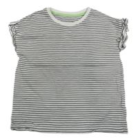 Sivo-biele pruhované tričko M&S