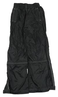 Čierne šušťákové nepromokvané nohavice Pocopiano