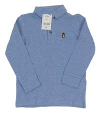 Nové - modro-bílé melírované polo triko Next