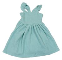 Zelenkavé rebrované šaty H&M