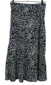 Dámska čierno-biela vzorovaná midi sukňa George